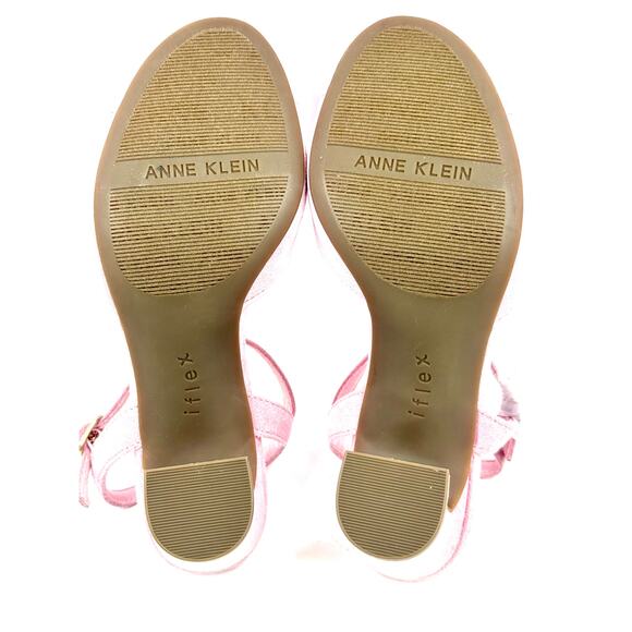 Anne Klein Rosy Bow Block Heel Dress Sandals Light Pink Size 5.5M NWT /Box - Picture 6 of 6